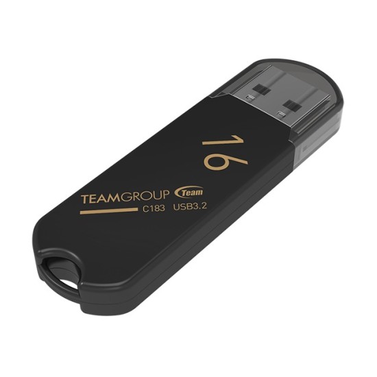 PENDRIVE TEAM GROUP C183 16GB USB 3.1 BLACK - TC183316GBB01